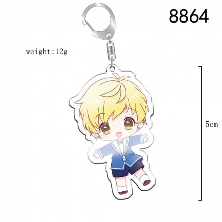 Fruits Basket Anime acrylic Key Chain  price for 5 pcs 8864