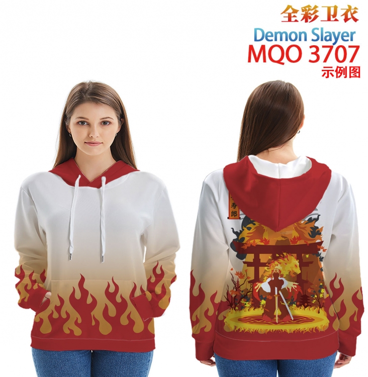 Demon Slayer Kimets Full Color Patch pocket Sweatshirt Hoodie  from XXS to 4XL MQO 3702