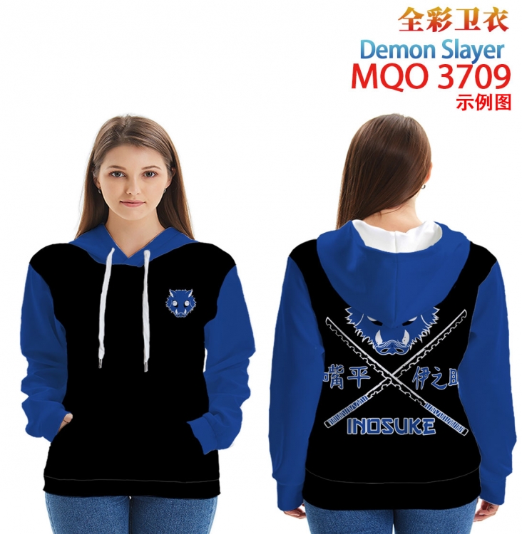 Demon Slayer Kimets Full Color Patch pocket Sweatshirt Hoodie  from XXS to 4XL MQO 3702