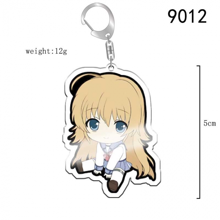 Angel Beats! Anime acrylic Key Chain  price for 5 pcs 9012