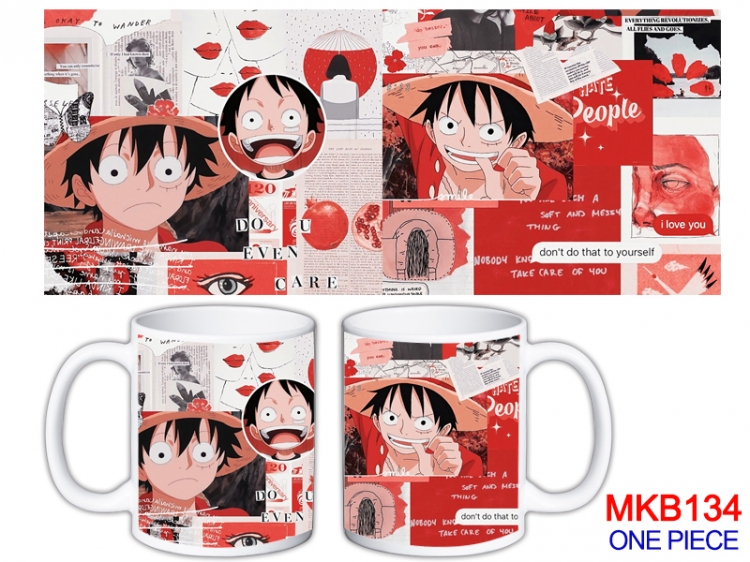 One Piece Anime color printing ceramic mug cup price for 5 pcs MKB-134