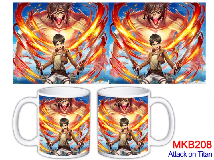 Shingeki no Kyojin Anime color printing ceramic mug cup price for 5 pcs  MKB-208