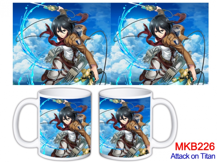 Shingeki no Kyojin Anime color printing ceramic mug cup price for 5 pcs MKB-226