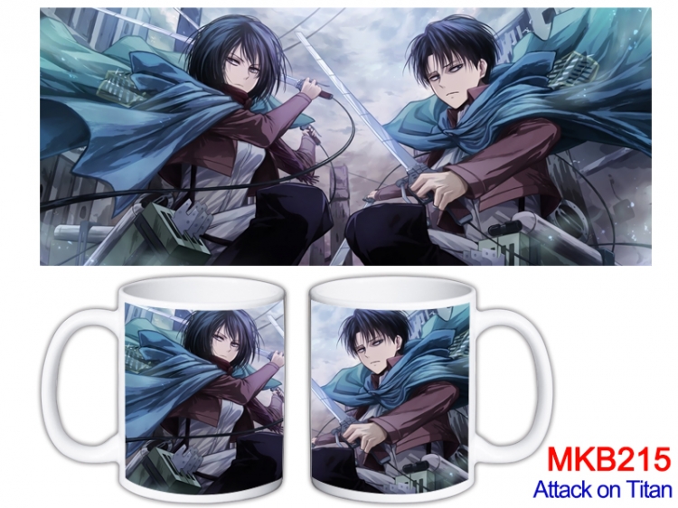 Shingeki no Kyojin Anime color printing ceramic mug cup price for 5 pcs MKB-215