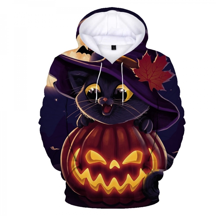 Halloween Round tie hat without zipper sweater S-5XL Book three days in advance price for 2 pcs style B