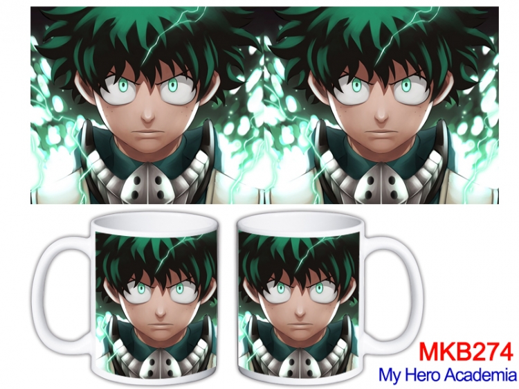 My Hero Academia Anime color printing ceramic mug cup price for 5 pcs MKB-274