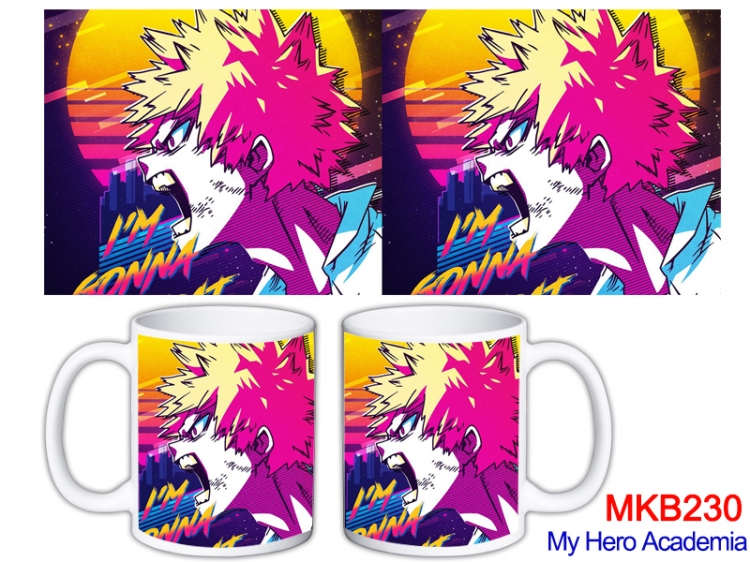 My Hero Academia Anime color printing ceramic mug cup price for 5 pcs MKB-230