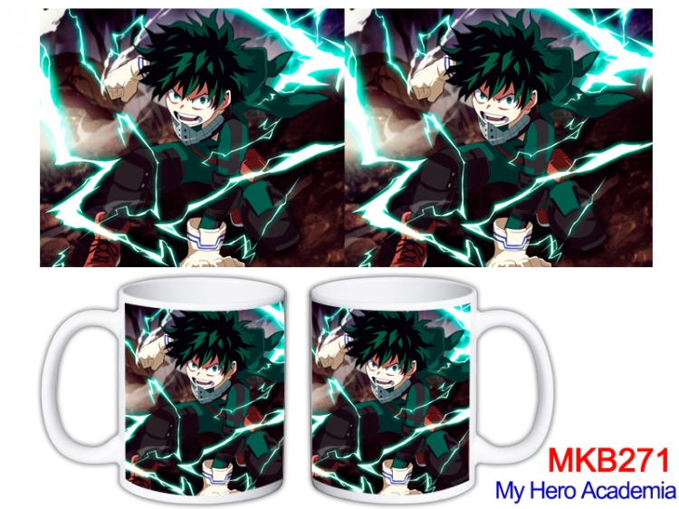 My Hero Academia Anime color printing ceramic mug cup price for 5 pcs MKB-271