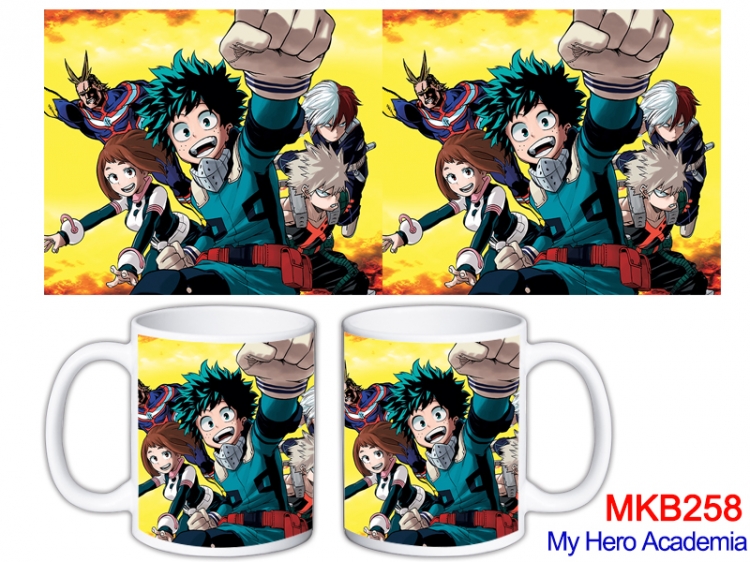 My Hero Academia Anime color printing ceramic mug cup price for 5 pcs MKB-258