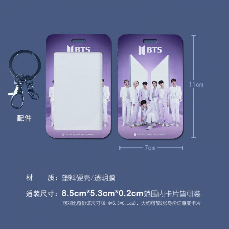 BTS 3D embossed hard shell card holder badge keychain  price for 5 pcs