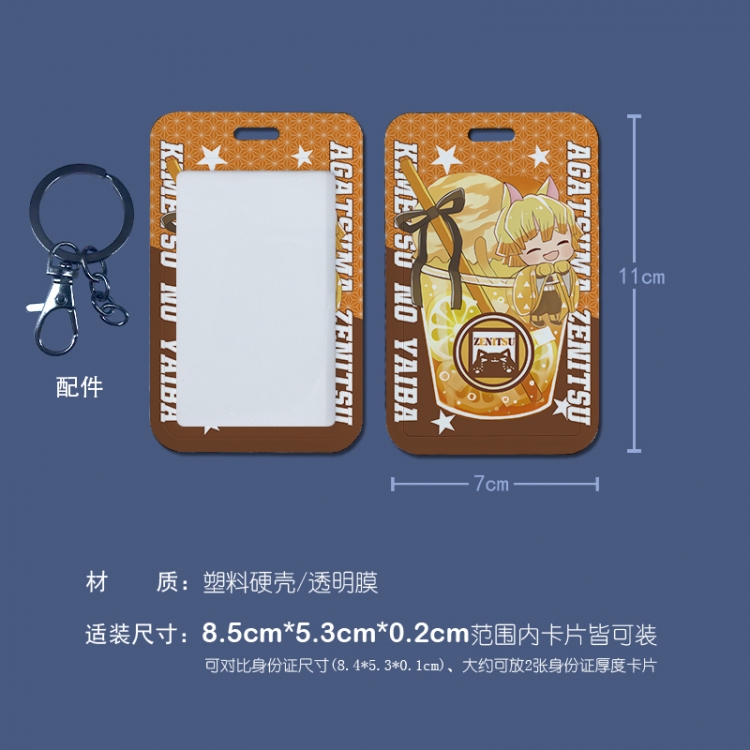  Demon Slayer Kimets  3D embossed hard shell card holder badge keychain  price for 5 