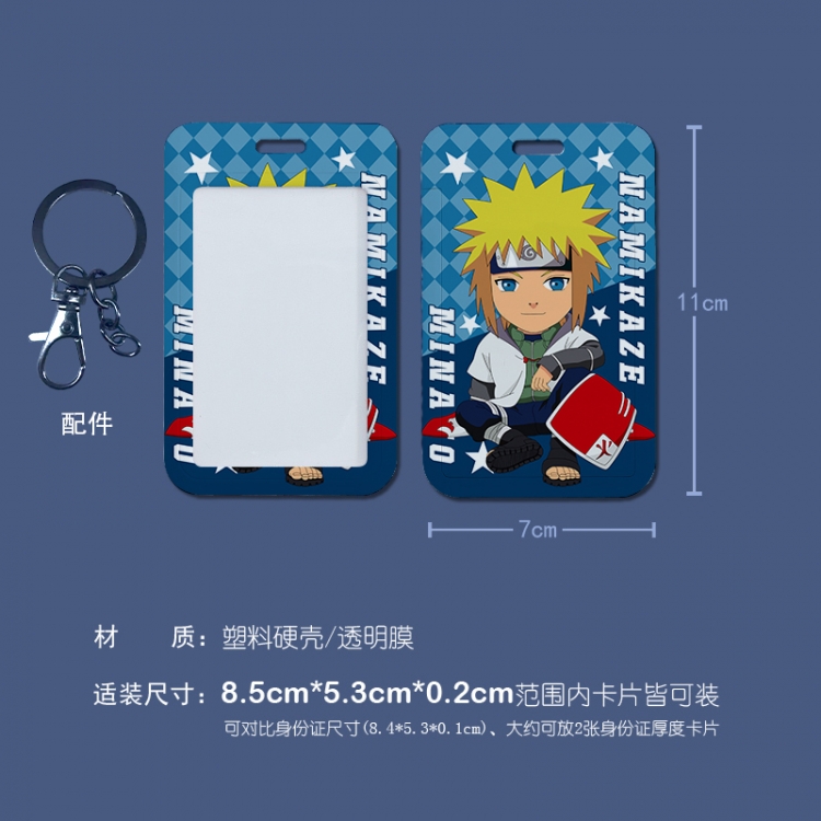  Naruto  3D embossed hard shell card holder badge keychain  price for 5 pcs