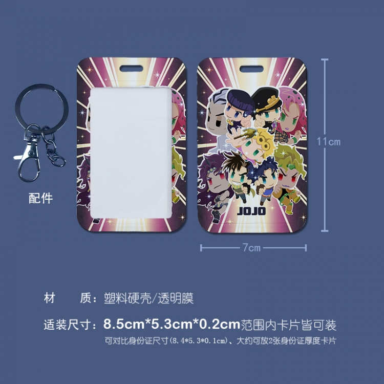 JoJos Bizarre Adventure  3D embossed hard shell card holder badge keychain  price for 5 pcs