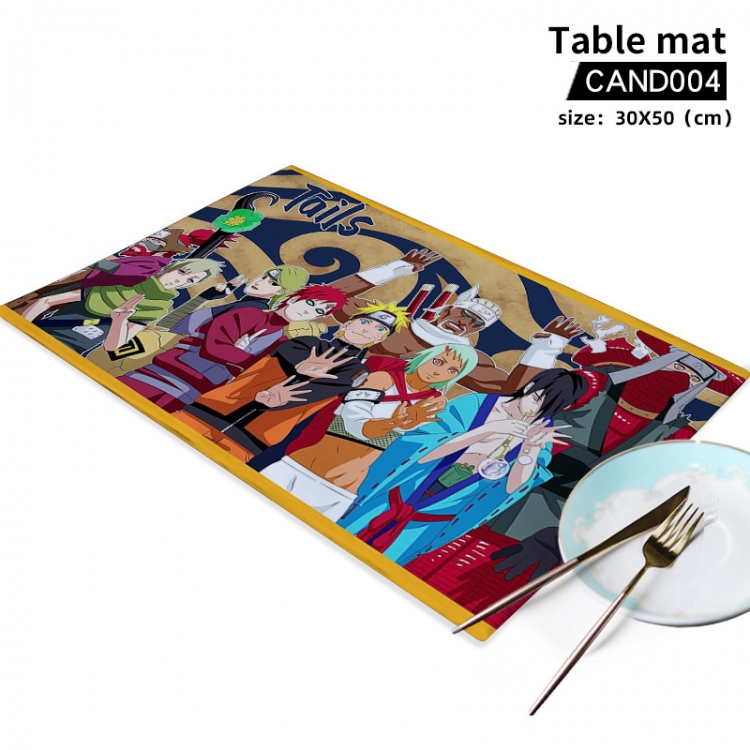 Naruto Animal printing placemat table mat 30x50cm can be customized as a single model CAND004