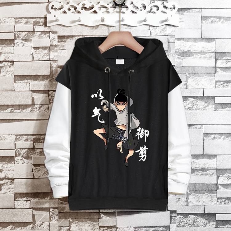 Scissor Seven  Anime fake two-piece thick hooded sweater from S to 3XL