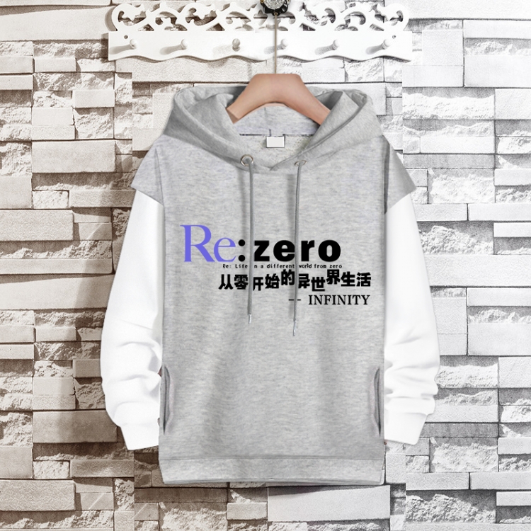 Re:Zero kara Hajimeru Isekai Seikatsu Anime fake two-piece thick hooded sweater from S to 3XL