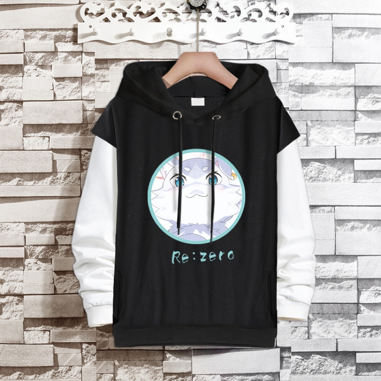 Re:Zero kara Hajimeru Isekai Seikatsu Anime fake two-piece thick hooded sweater from S to 3XL