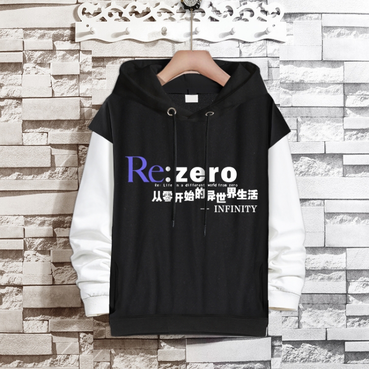 Re:Zero kara Hajimeru Isekai Seikatsu Anime fake two-piece thick hooded sweater from S to 3XL