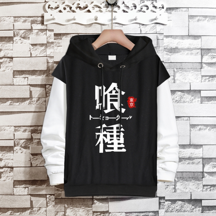 Tokyo Ghoul Anime fake two-piece thick hooded sweater from S to 3XL