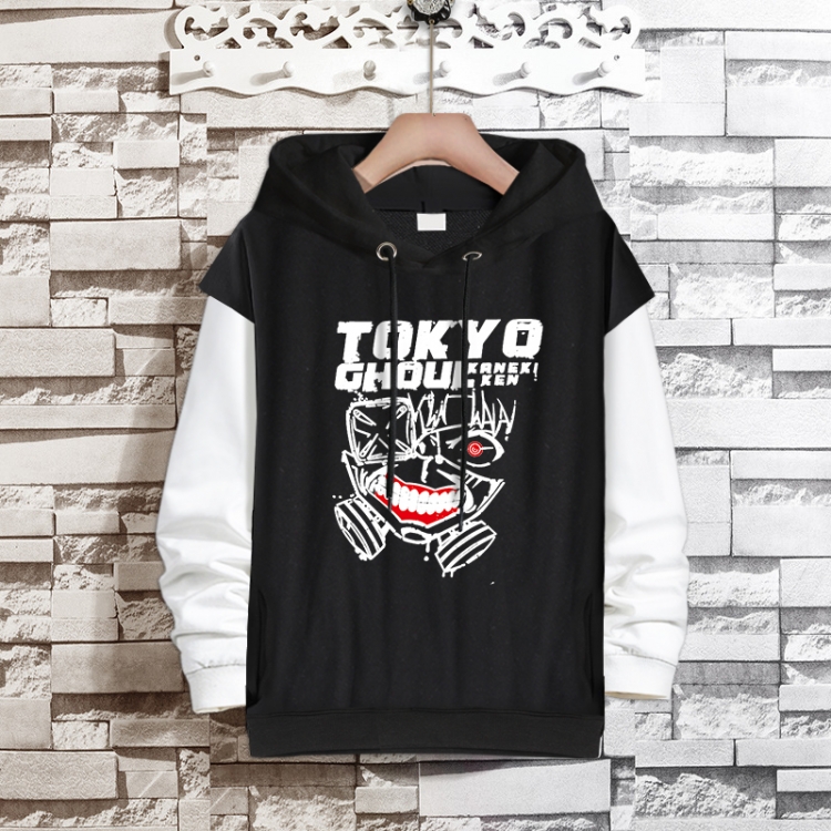 Tokyo Ghoul Anime fake two-piece thick hooded sweater from S to 3XL