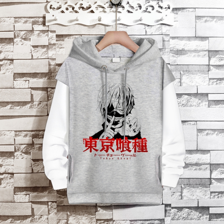 Tokyo Ghoul Anime fake two-piece thick hooded sweater from S to 3XL