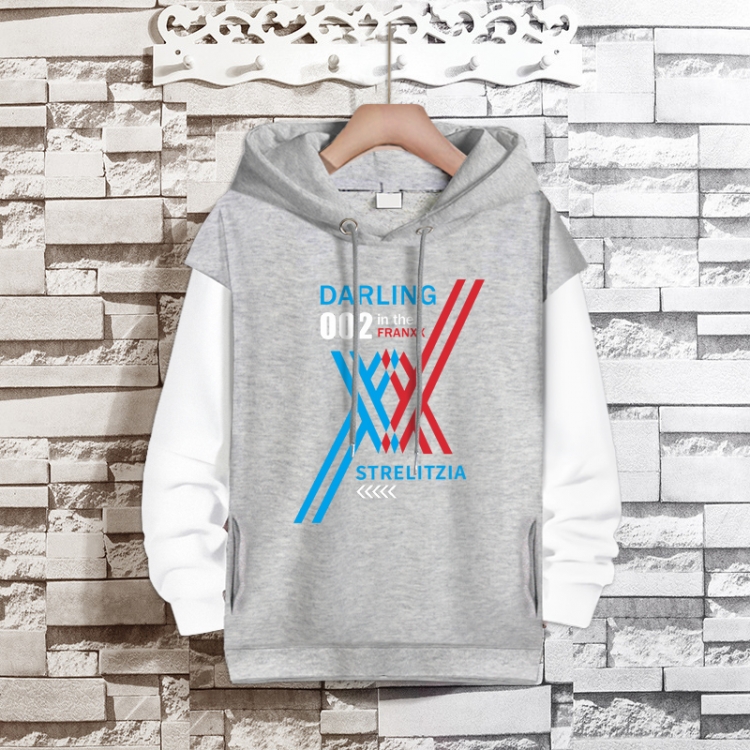 DARLING in the FRANXX  Anime fake two-piece thick hooded sweater from S to 3XL