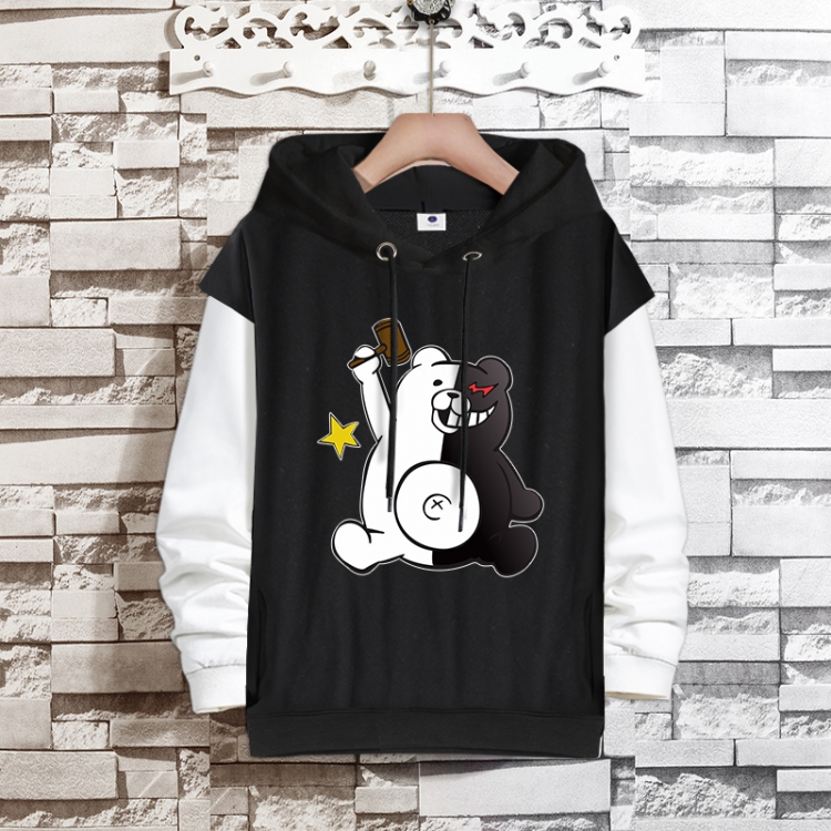 Dangan-Ronpa Anime fake two-piece thick hooded sweater from S to 3XL