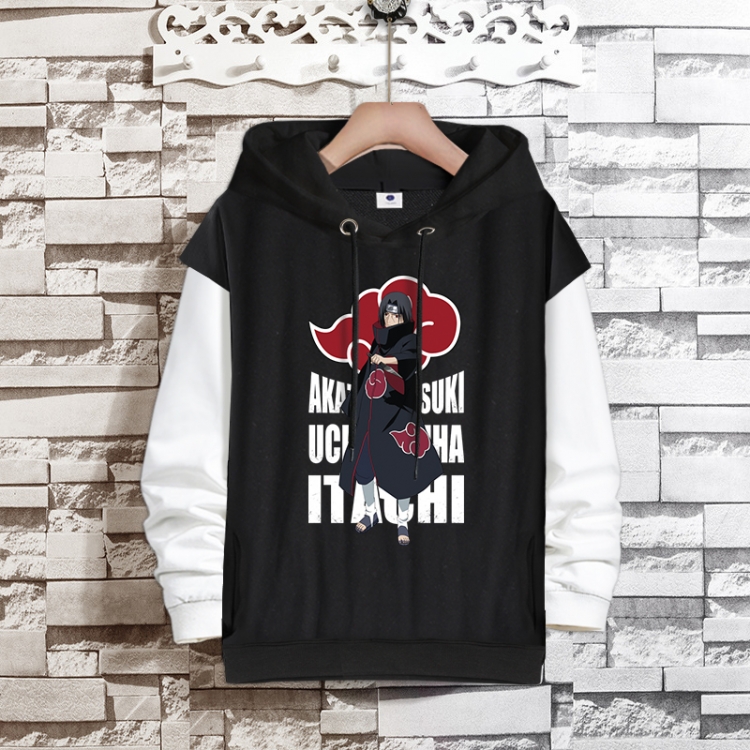  Naruto Anime fake two-piece thick hooded sweater from S to 3XL