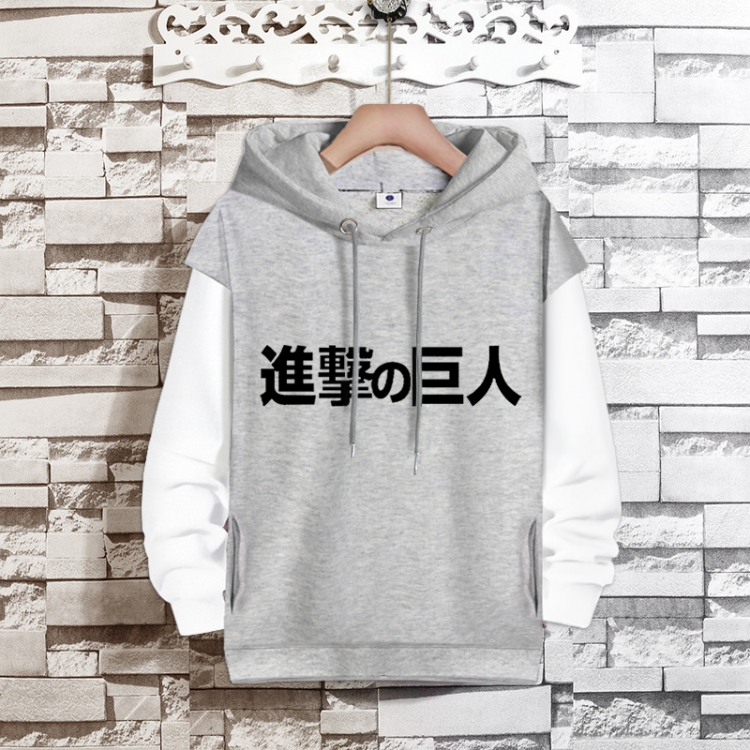 Shingeki no Kyojin Anime fake two-piece thick hooded sweater from S to 3XL