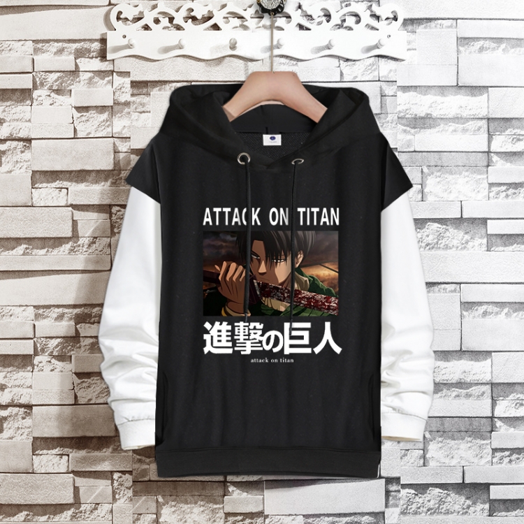 Shingeki no Kyojin Anime fake two-piece thick hooded sweater from S to 3XL