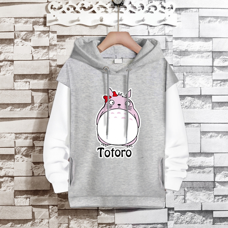  TOTORO Anime fake two-piece thick hooded sweater from S to 3XL