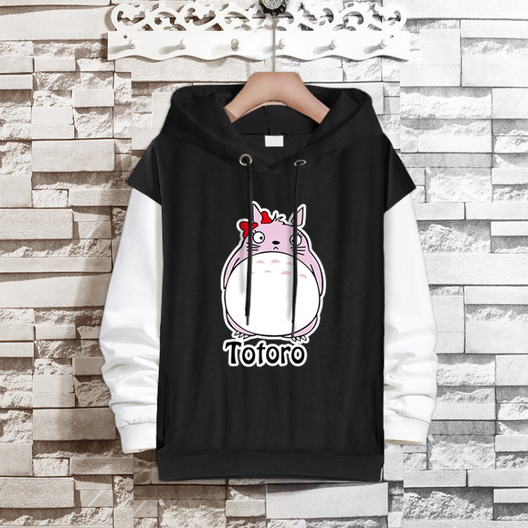  TOTORO Anime fake two-piece thick hooded sweater from S to 3XL