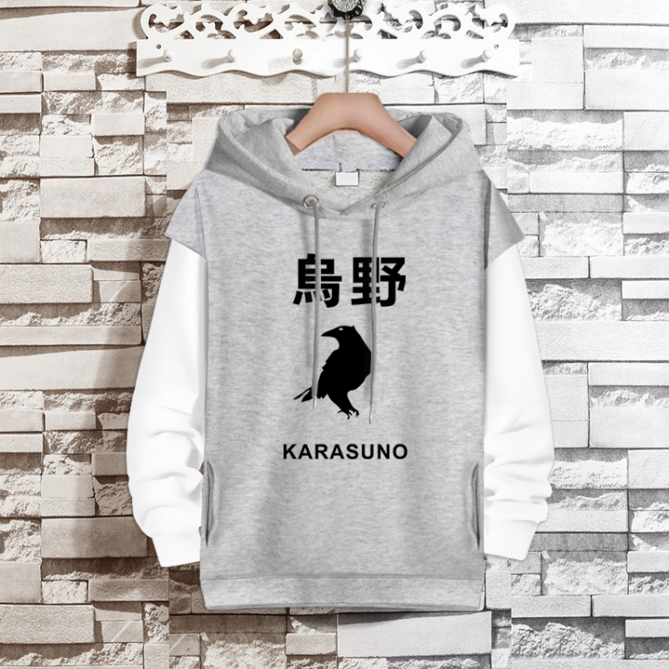 Haikyuu!! Anime fake two-piece thick hooded sweater from S to 3XL