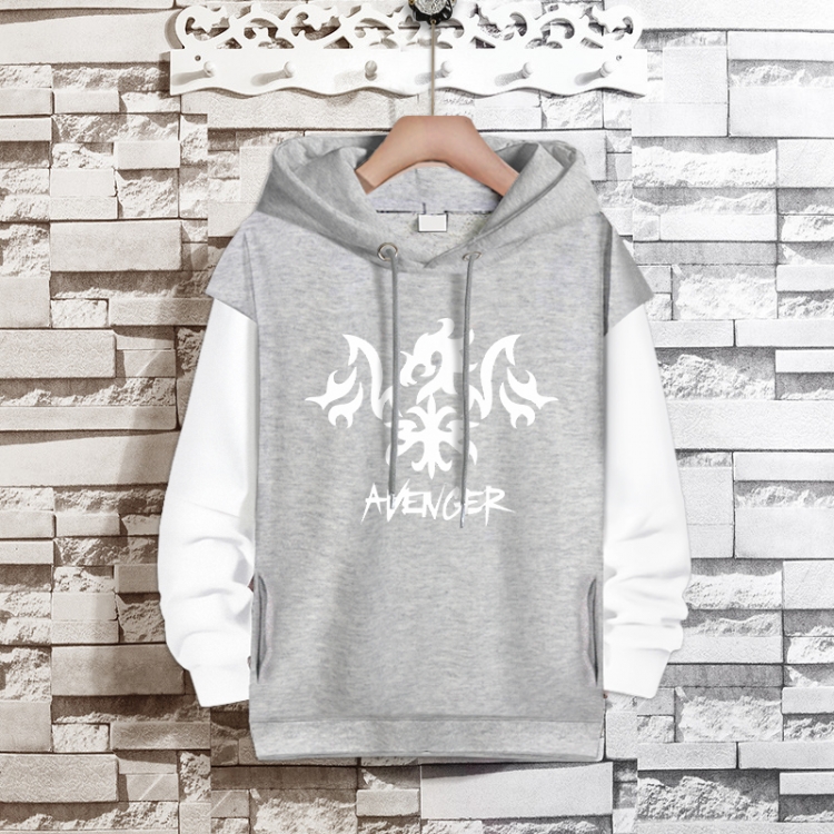 Fate stay night   Anime fake two-piece thick hooded sweater from S to 3XL