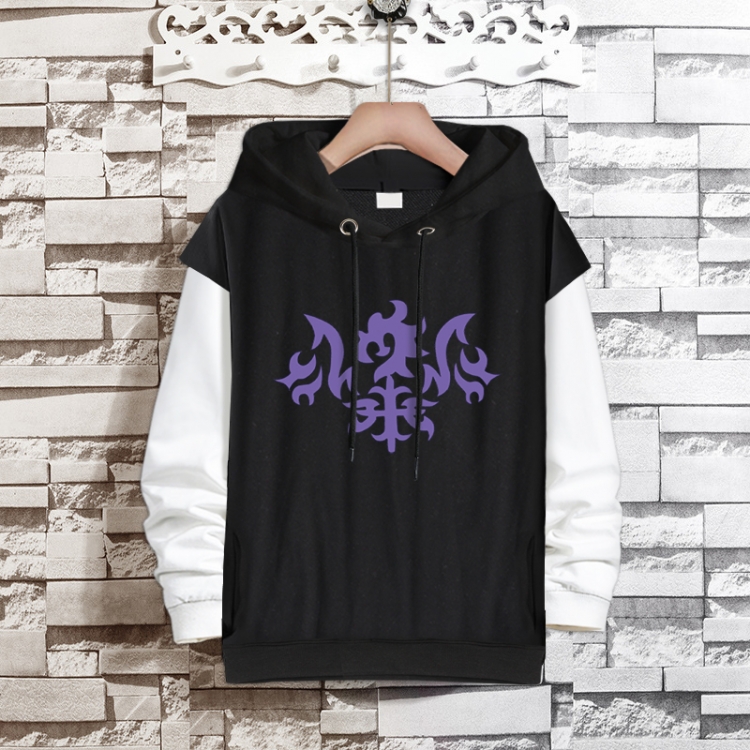 Fate stay night   Anime fake two-piece thick hooded sweater from S to 3XL