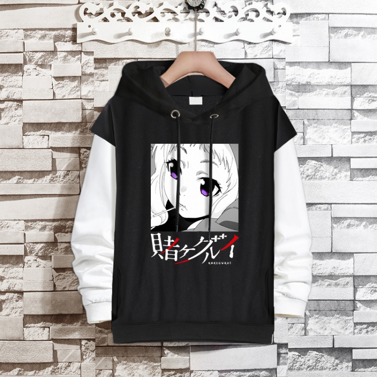 Kakegurui Anime fake two-piece thick hooded sweater from S to 3XL