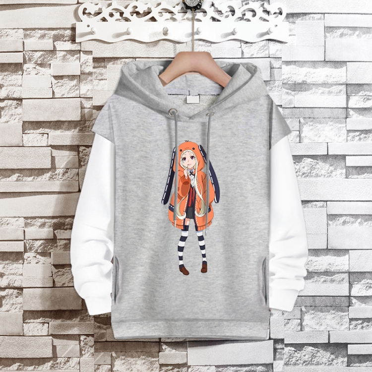 Kakegurui Anime fake two-piece thick hooded sweater from S to 3XL