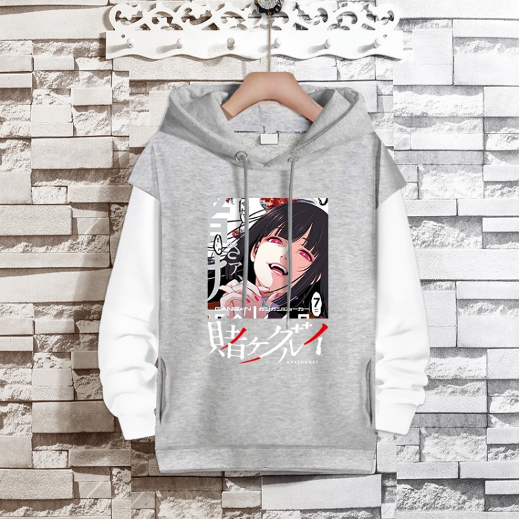 Kakegurui Anime fake two-piece thick hooded sweater from S to 3XL