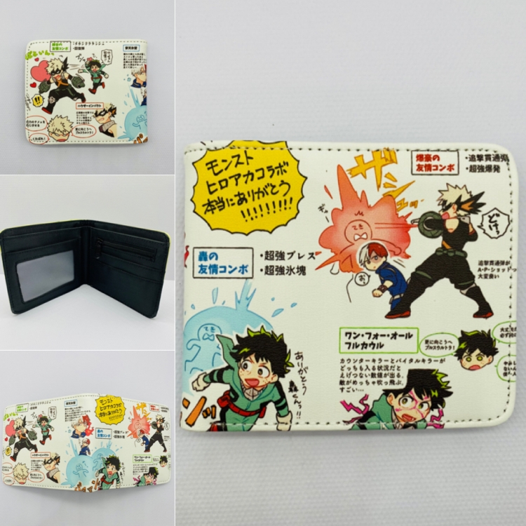 My Hero Academia Full color  Two fold short card case wallet 11X9.5CM 60G