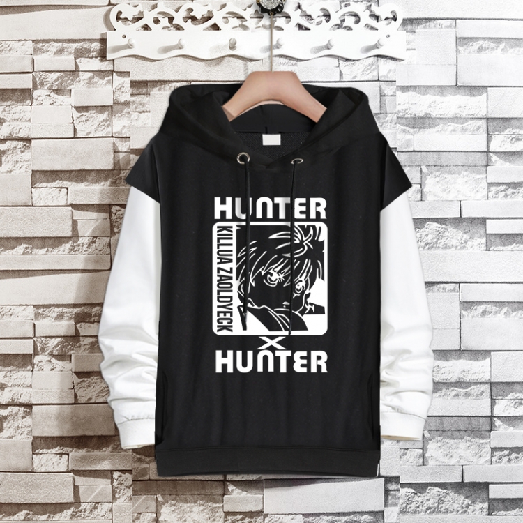 HunterXHunter Anime fake two-piece thick hooded sweater from S to 3XL