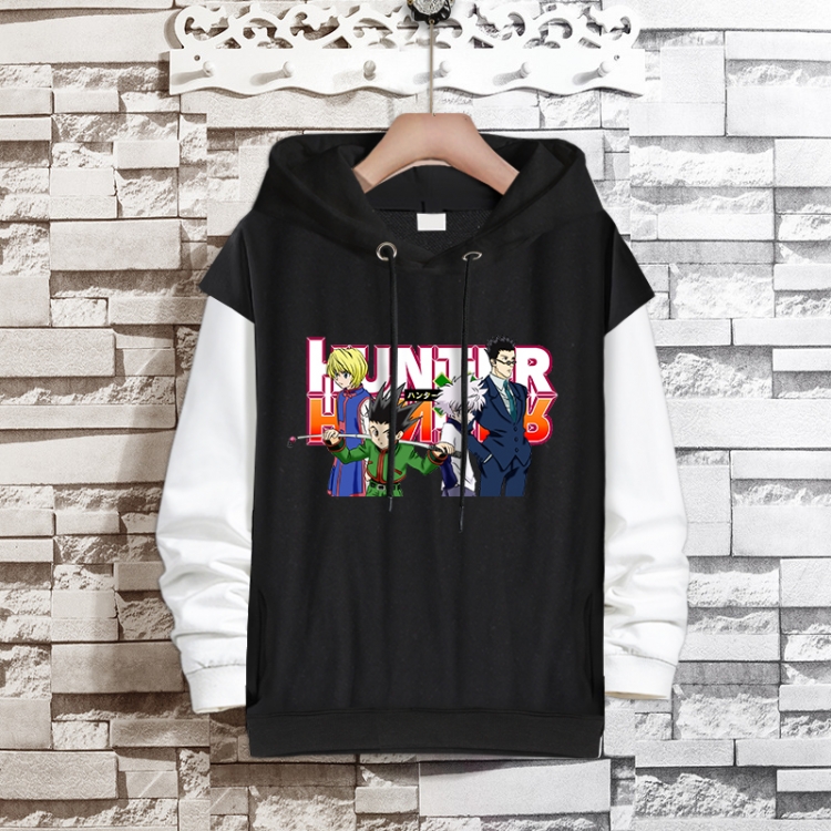 HunterXHunter Anime fake two-piece thick hooded sweater from S to 3XL