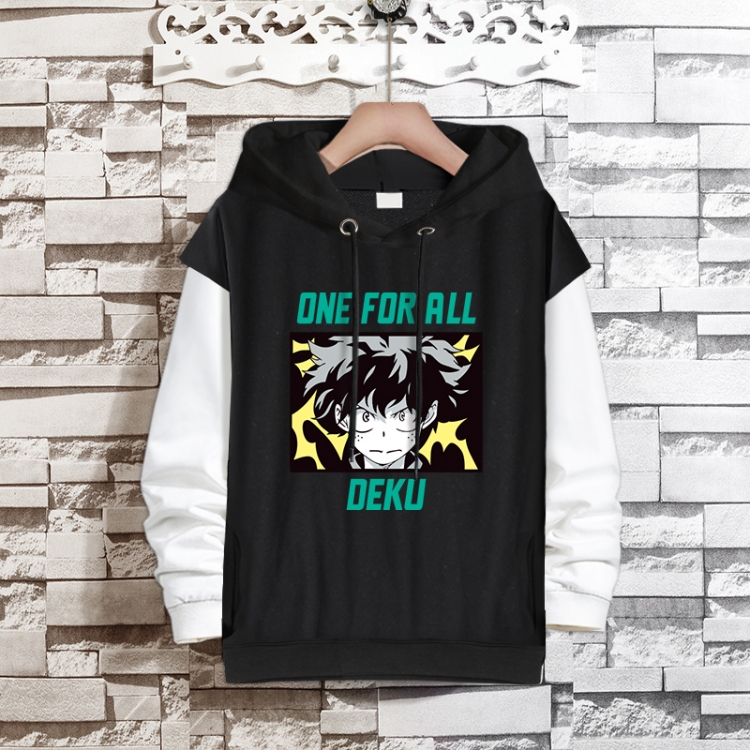 My Hero Academia Anime fake two-piece thick hooded sweater from S to 3XL