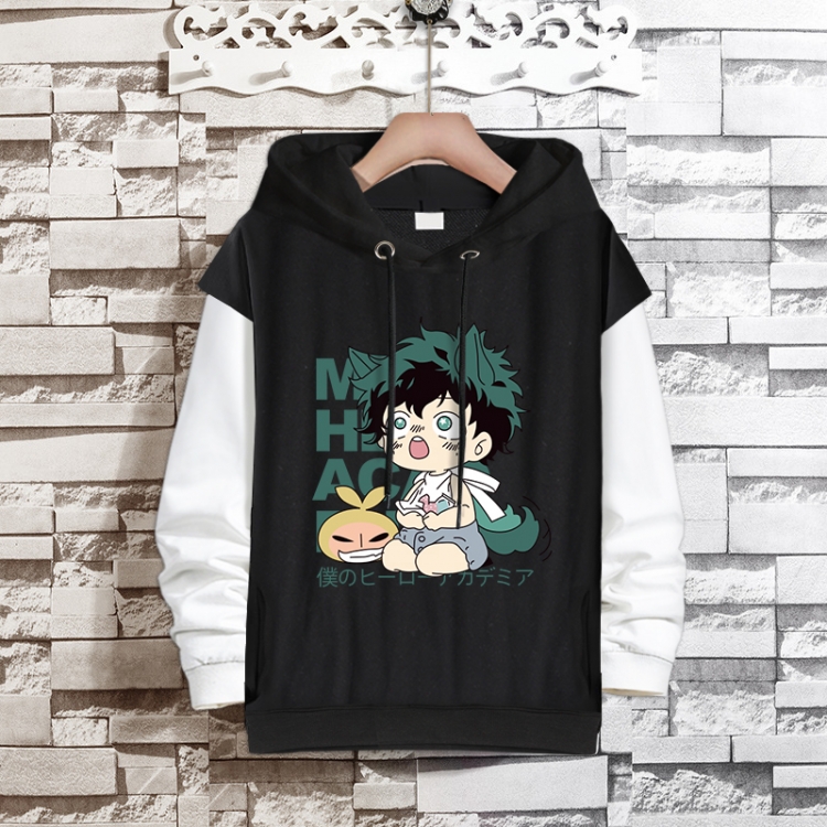 My Hero Academia Anime fake two-piece thick hooded sweater from S to 3XL