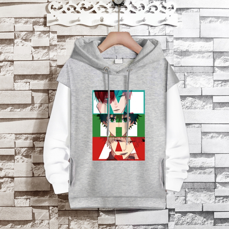 My Hero Academia Anime fake two-piece thick hooded sweater from S to 3XL