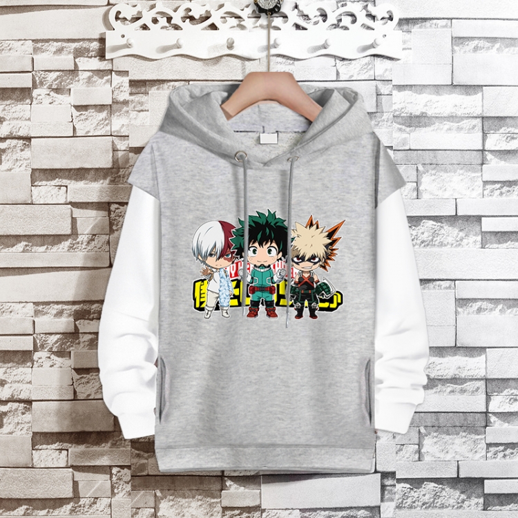 My Hero Academia Anime fake two-piece thick hooded sweater from S to 3XL