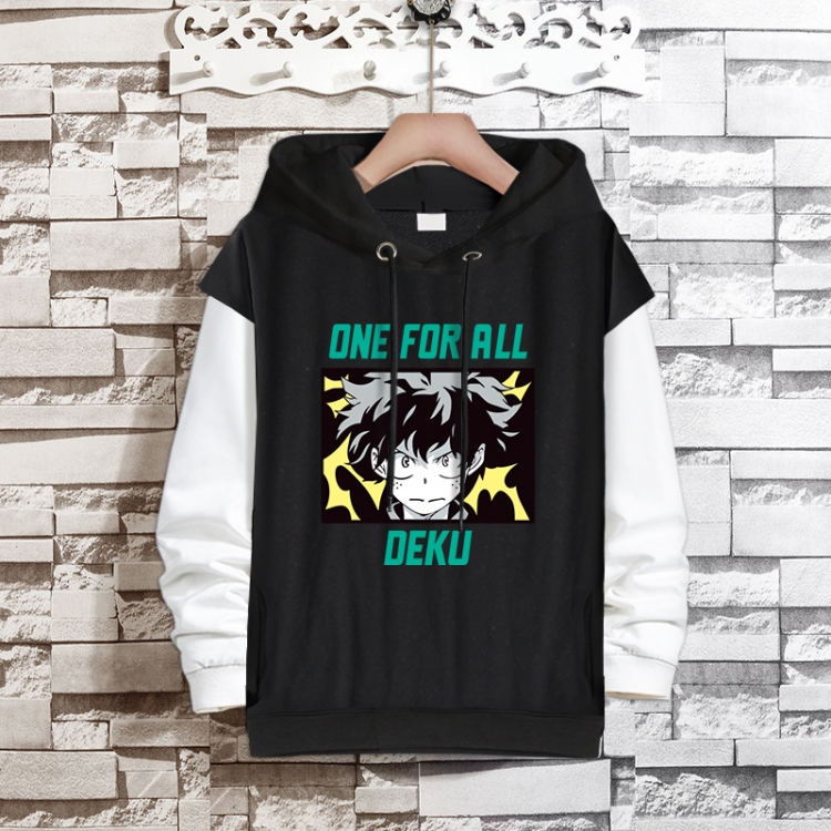  My Hero Academia Anime fake two-piece thick hooded sweater from S to 3XL