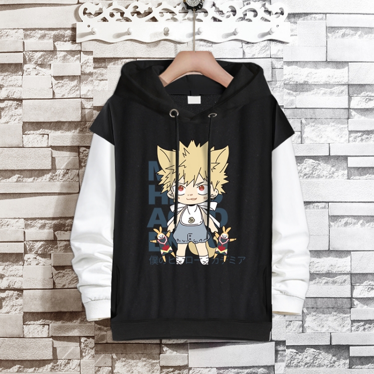  My Hero Academia Anime fake two-piece thick hooded sweater from S to 3XL