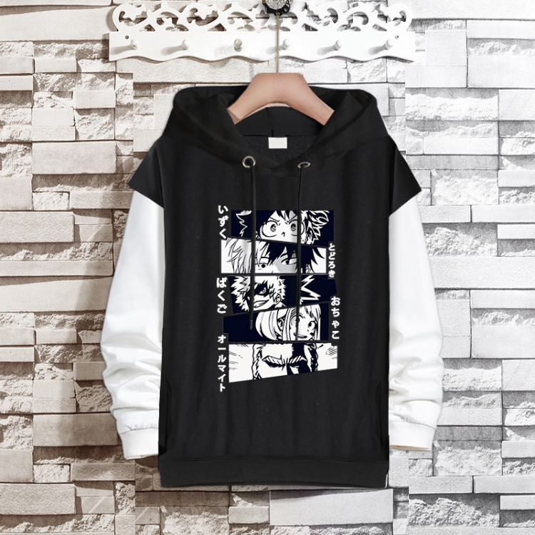  My Hero Academia Anime fake two-piece thick hooded sweater from S to 3XL