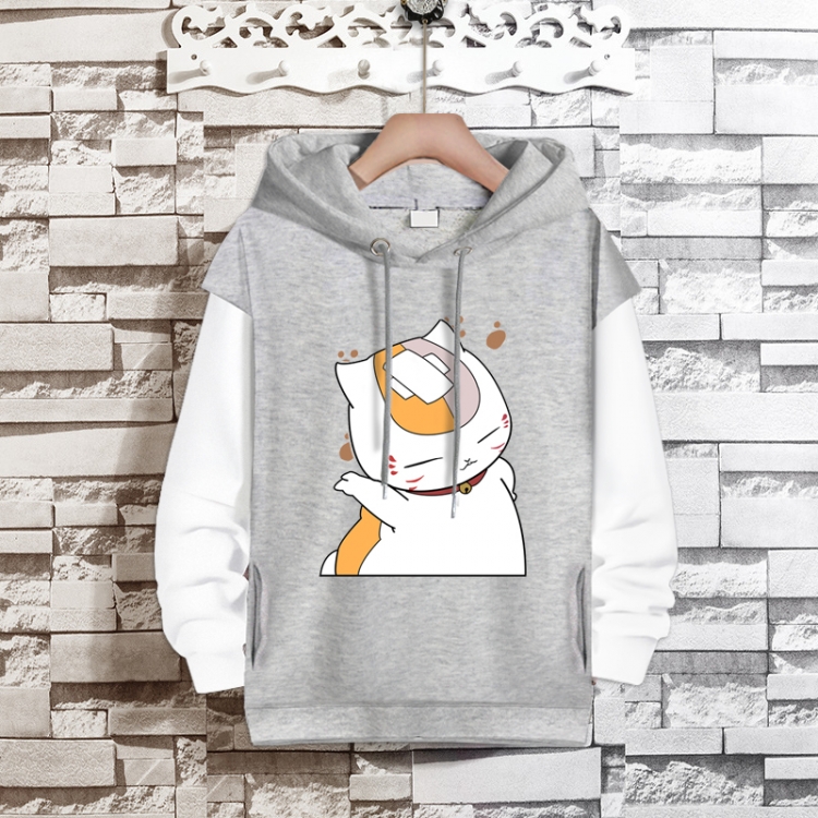 Natsume_Yuujintyou Anime fake two-piece thick hooded sweater from S to 3XL