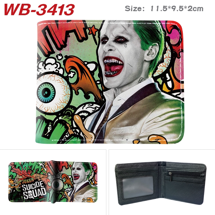 Suicide Squad  Anime pu half-fold wallet 11.5X9X2CM WB-3413A